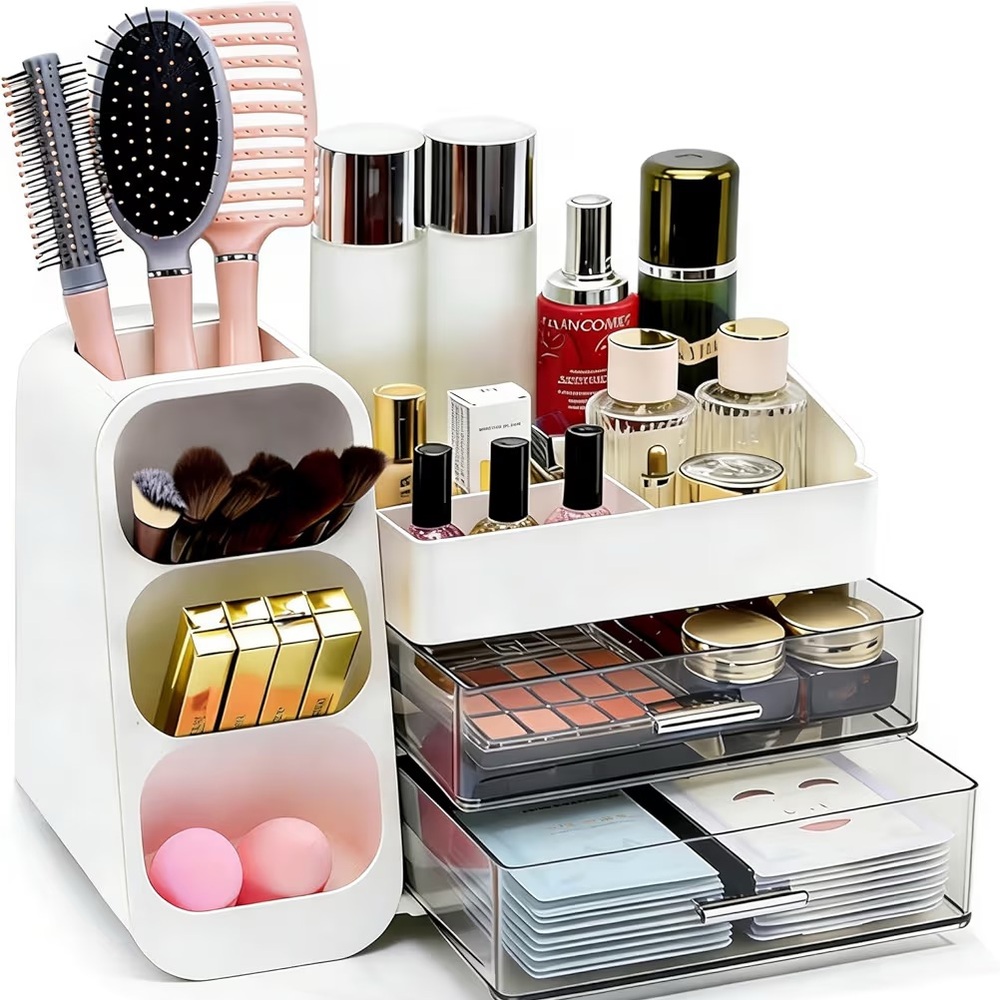 Makeup Organizer Countertop, Spacious Cosmetic Display Case